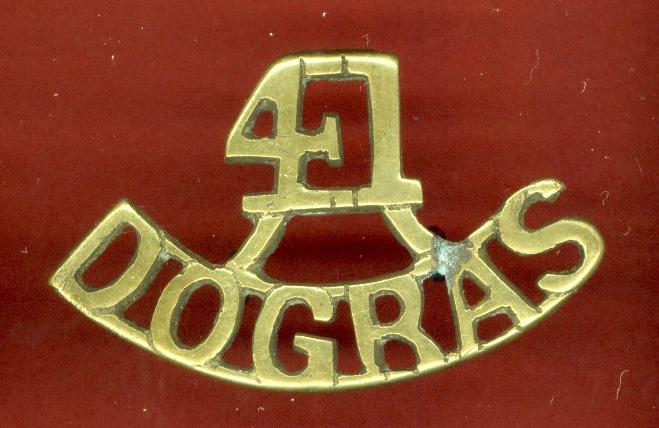 Indian Army WW1 41st Dogras Regt. shoulder title