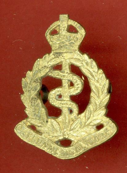 Ceylon Medical Corps WW2 cap badge