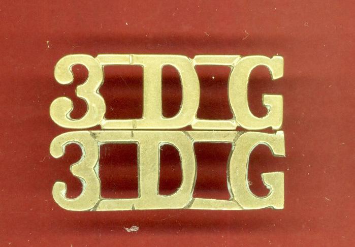 3-DG WW1 3rd Dragoon Guards Indian made shoulder titles