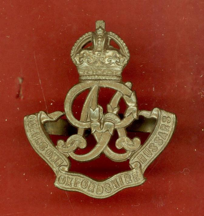 Queens Own Oxfordshire Hussars Officer's OSD cap badge