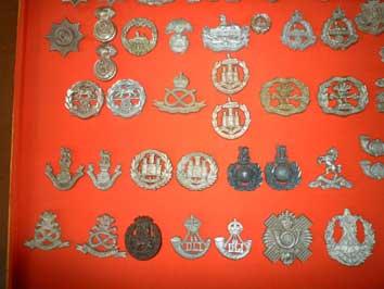 Collection of 83 WW2 Infantry plastic economy badges