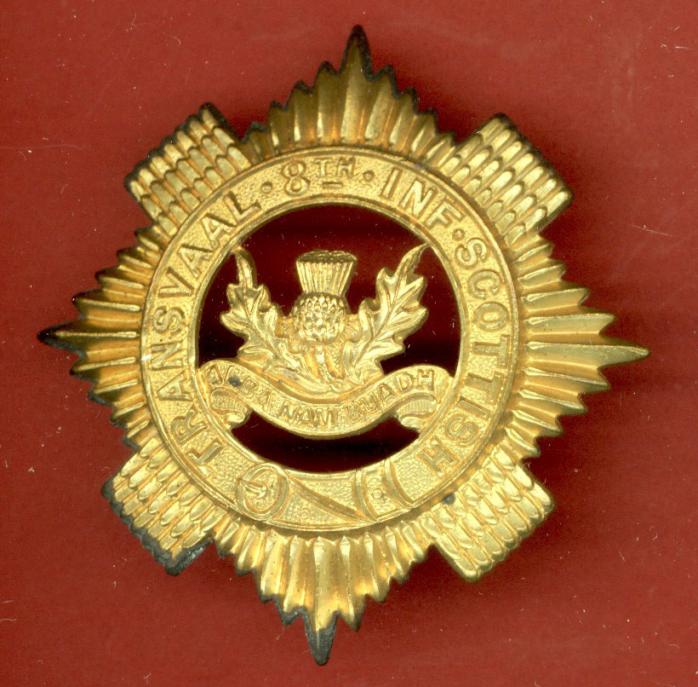 South African 8th INF Transvaal Scottish OR's glengarry  badge