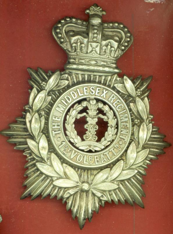 1st VB The Middlesex Regiment Victorian Or's helmet plate