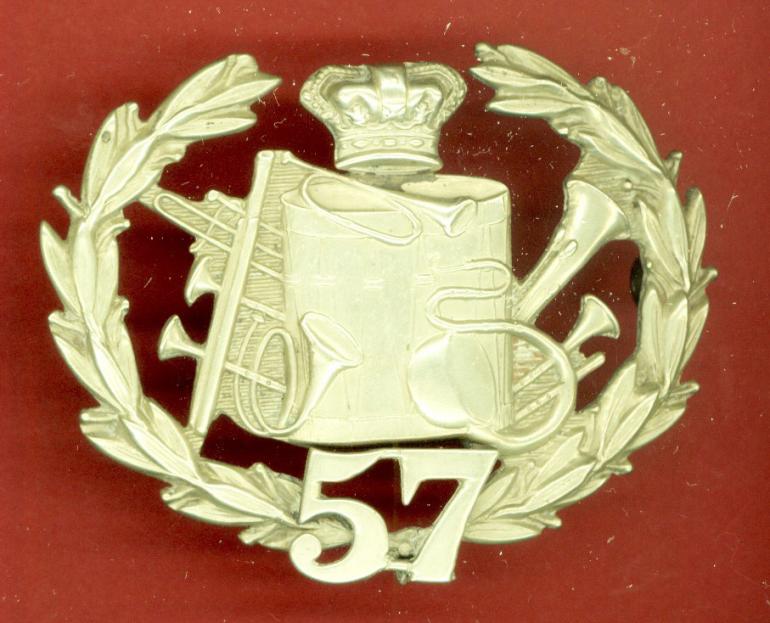 57th (West Middlesex) Regiment of Foot Victorian Bandsman shako badge.