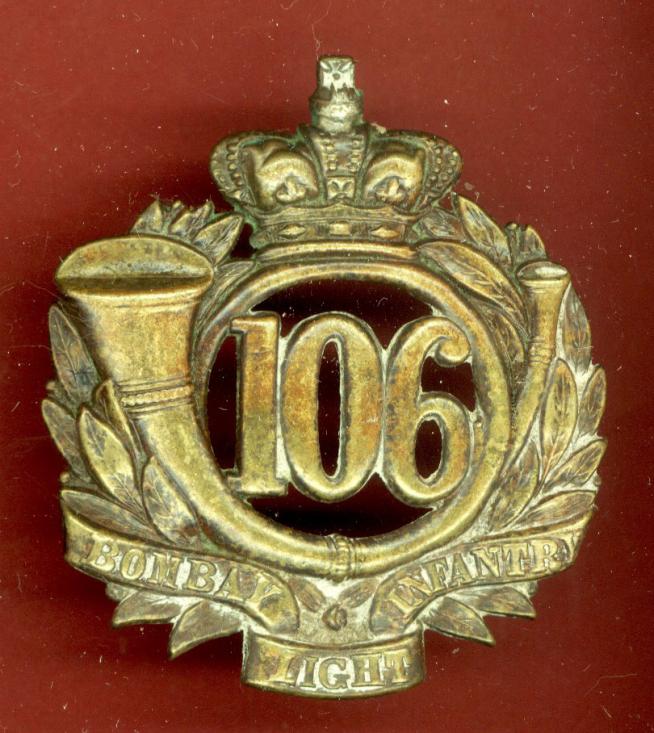 106th Foot (Bombay Light Infantry) Regiment of Foot Victorian glengarry badge