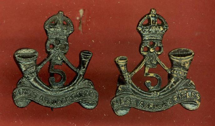 5th King's African Rifles collar badges