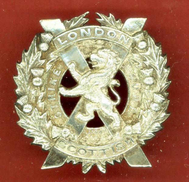 The London Scottish Officer's WW1 glengarry badge