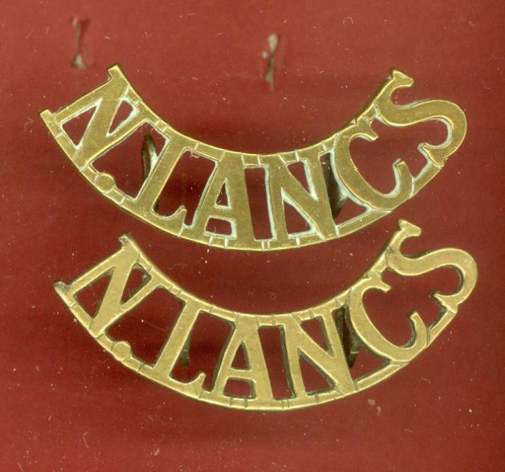 N.LANC Loyal North Lancashire Victorian shoulder titles