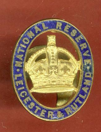 Leicestershire National Reserve mufti lapel badge