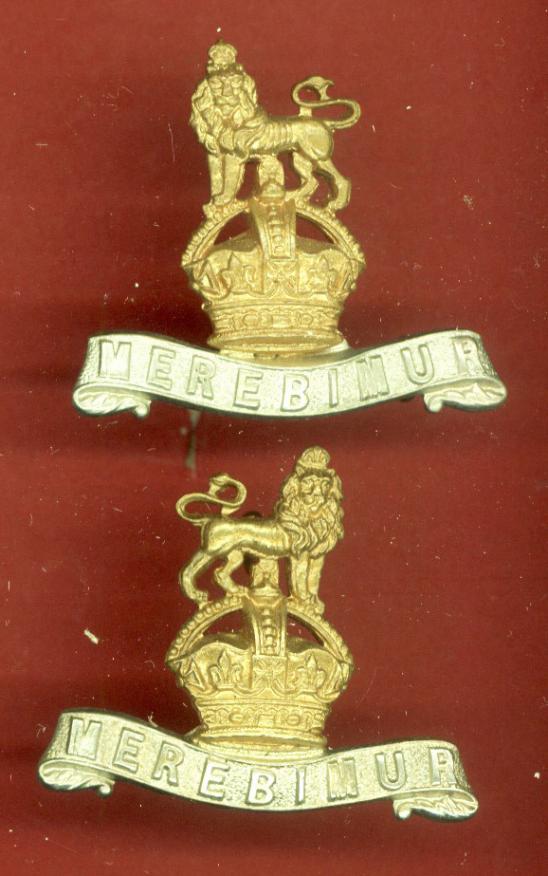 15th/19th King's Hussars OR's collar badges.