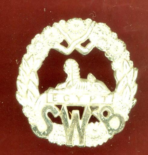 South Wales Borderers Officers cap badge