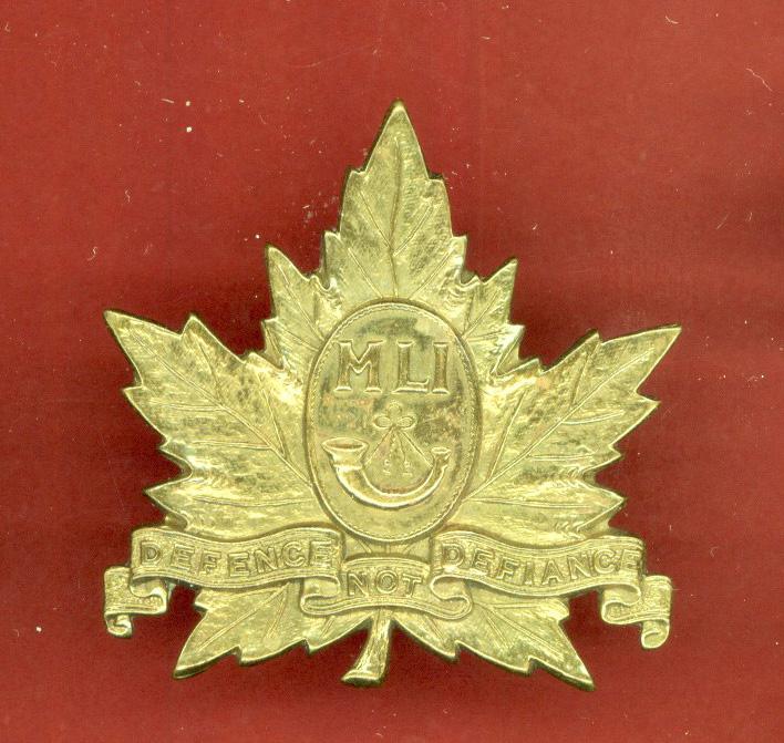 Canadian Middlesex Light Infantry Cap Badge