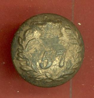 57th West Middlesex Regiment of Foot Victorian Officer's button