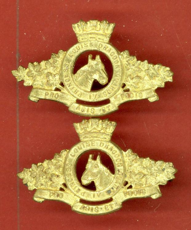 Canadian 4th Princess Louise Dragoon Guards collar badges