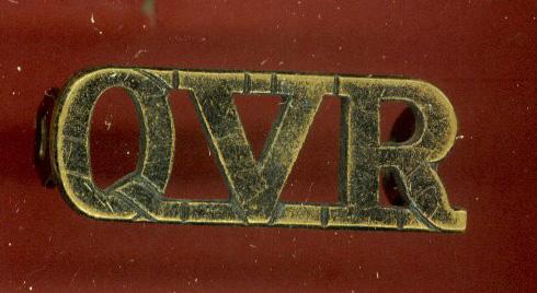 Q.V.R. Queen Victoria's Rifles Officer shoulder title