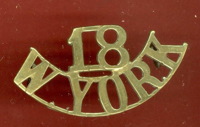 18 / W.YORK WW1 Bradford Pals shoulder title