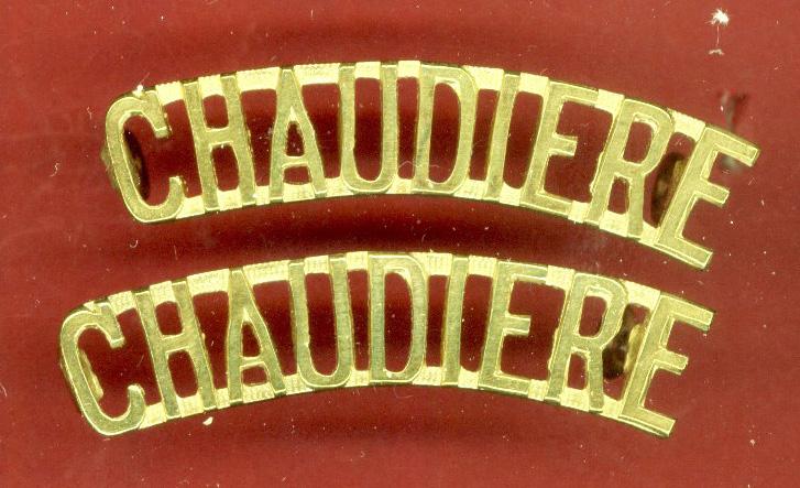 Canadian Le Regiment De La Chaudiere WW2 shoulder titles