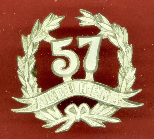 57th (West Middlesex) Regiment of Foot Victorian pagri badge.