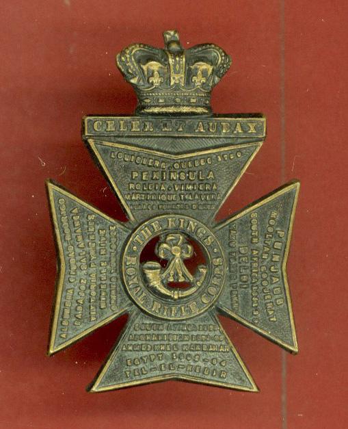 King's Royal Rifle Corps Victorian OR's cap badge