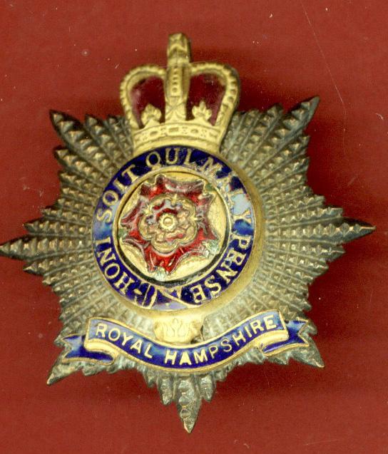 The Royal Hampshire Regiment Officer's cap badge