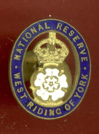 West Riding of Yorkshire National Reserve mufti lapel badge