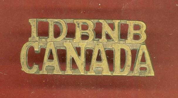 Canadian 1.DBNB 1st Depot Bn. New Brunswick WW1 CEF shoulder title