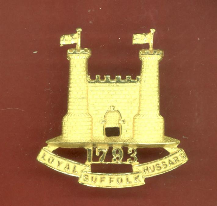Duke of York’s Own Loyal Suffolk Hussars Officer’s cap badge.