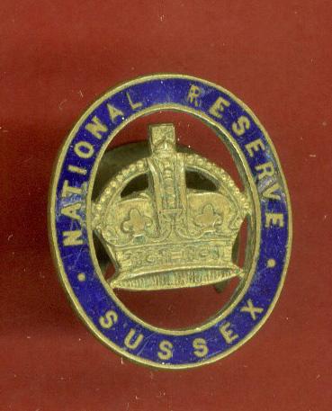 Sussex National Reserve mufti lapel badge