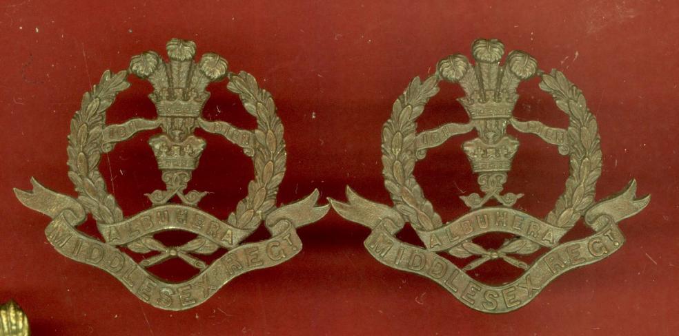 The Middlesex Regiment Officer's OSD collar badges