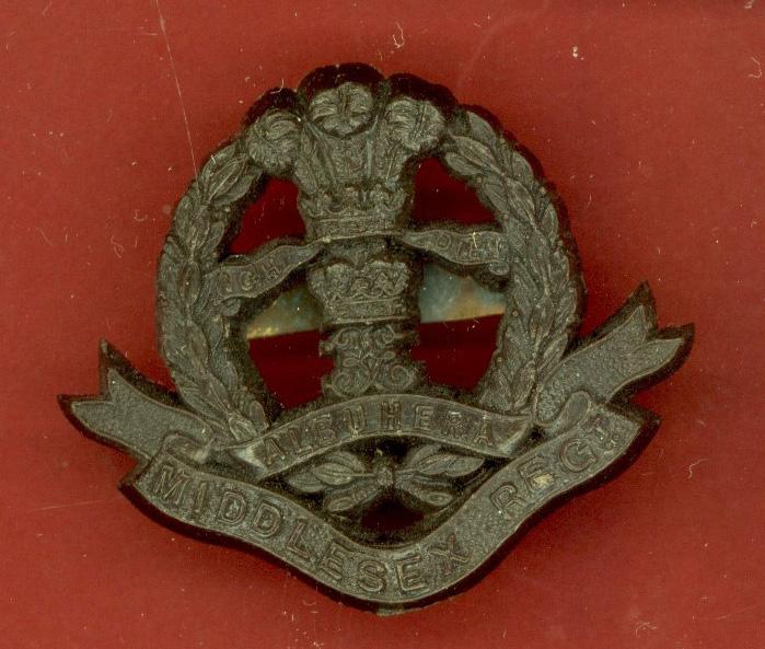 Middlesex Regiment WW2 plastic economy cap badge