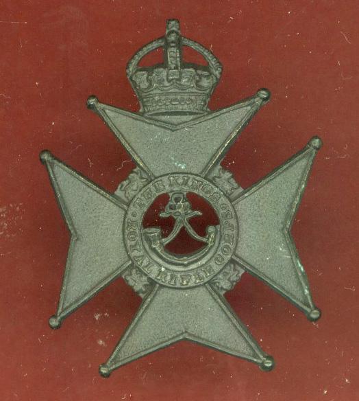 King’s Royal Rifle Corps Militia cap badge