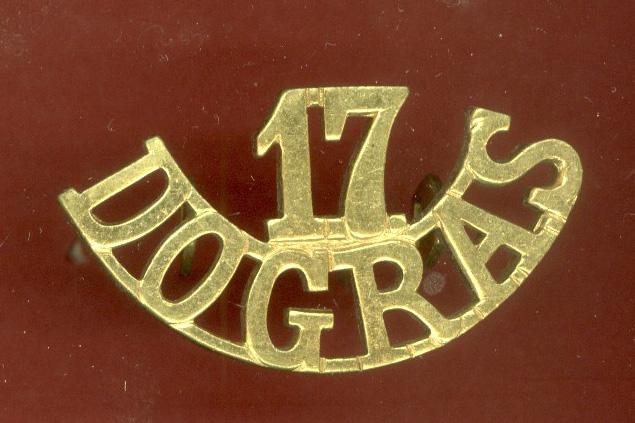 Indian Army 17th Dogras Regt. Officer's shoulder title