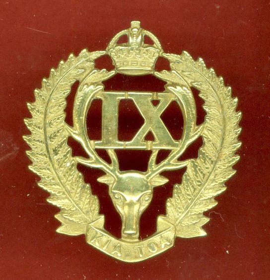 New Zealand 9th Hawke's Bay Regiment WW1 cap badge