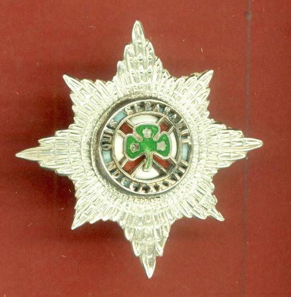 Irish Guards Officer's H/M silver Forage cap star