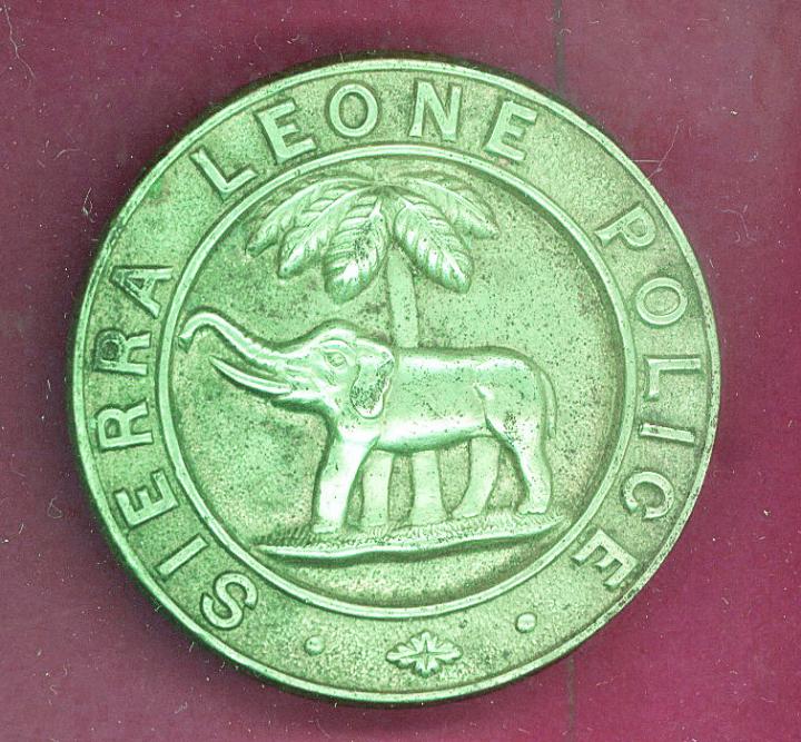 British Colonial Sierra Leone Police helmet badge