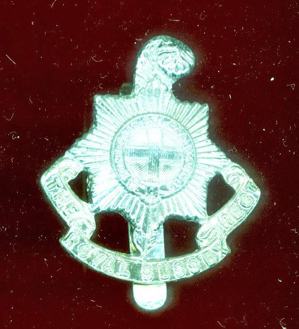 The Royal Sussex Regiment. staybright cap badge