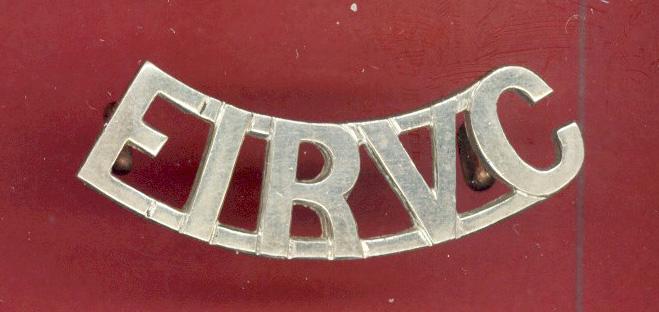 Indian Army E I R V C ,East India Railway Volunteer Corps WW1 shoulder title