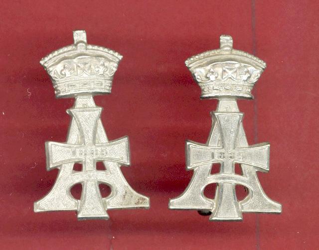 19th Hussars Victorian OR's collar badges