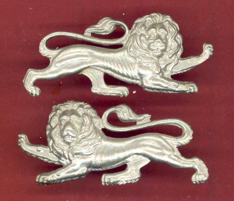 1st & 2nd VB King's Own Royal Lancaster Regiment collar badges