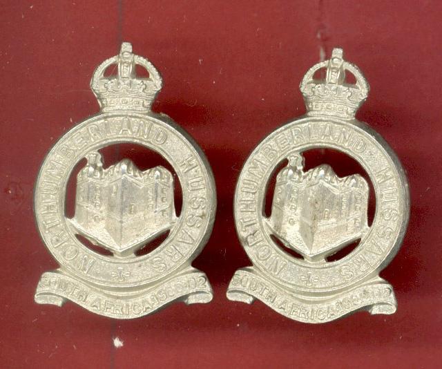 Northumberland Hussars Yeomanry collar badges