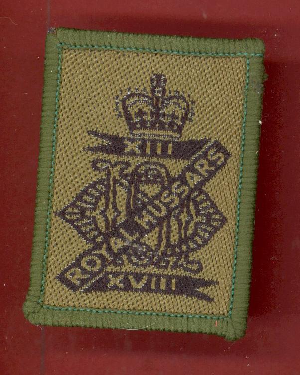 13th/18th Royal Hussars cloth beret badge