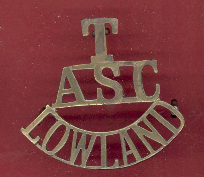 T / ASC / LOWLAND WW1 shoulder title