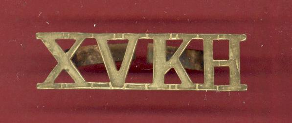 XV KH 15th King's Royal Hussars WW1 Officer's pagri badge