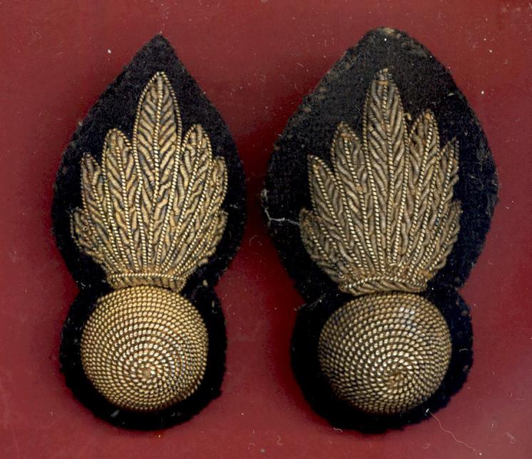 Grenadier Guards Victorian Officer's bullion collar badges