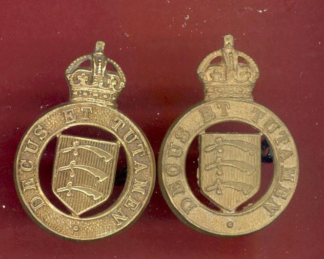 Essex Yeomanry WW1 OR's collar badges