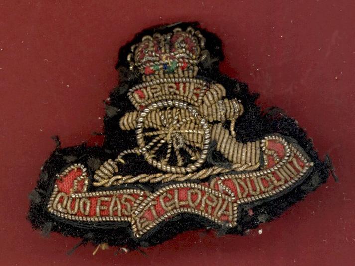 Royal Artillery Officer's bullion side cap badge