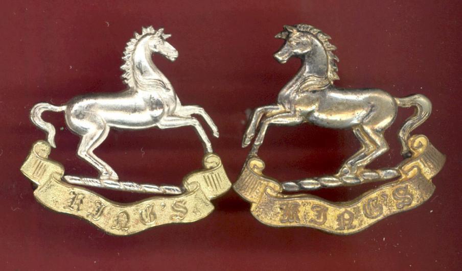 The King's Liverpool Regiment Officer's collar badges