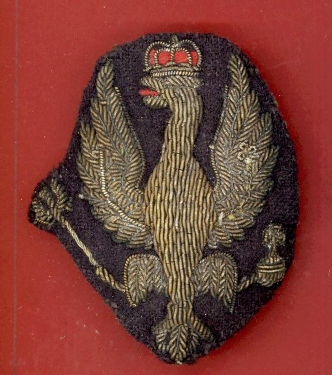 14th/20th King's Hussars Officer's bullion F.S. cap badge