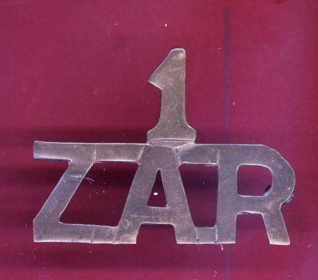 SOUTH AFRICA / 1 / Z.A.R. WW1 shoulder title