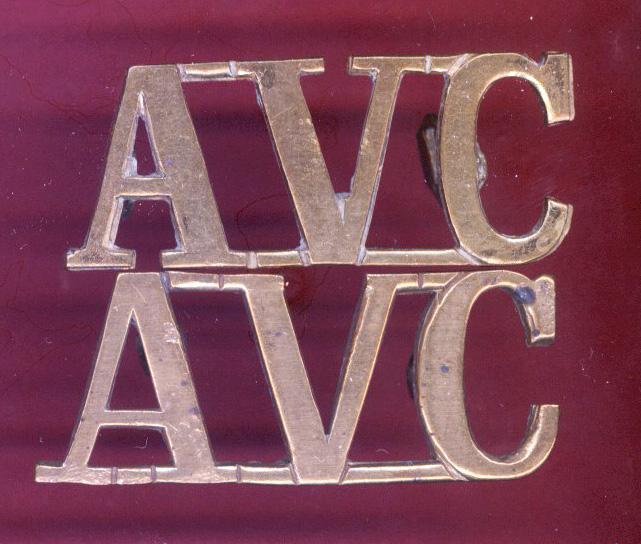 A.V.C. Army Veterinary Corps WW1 shoulder titles